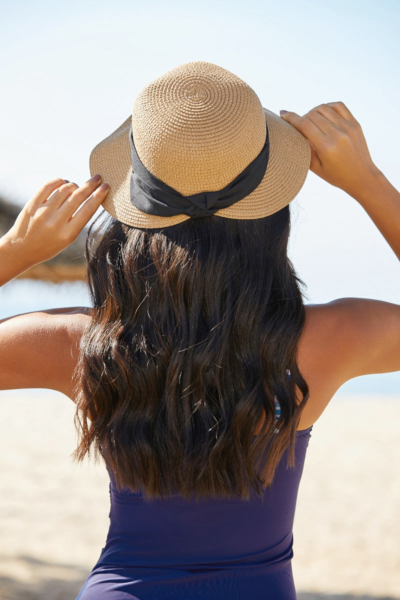 Wide Brim Hepburn Sun Protection Straw Hat