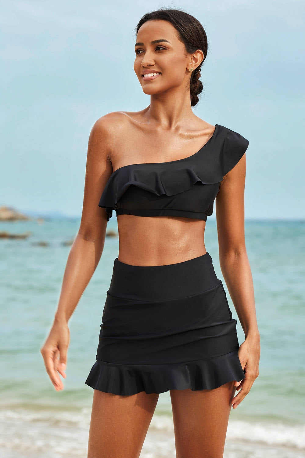 Black High Waisted Bikini Set