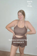 Brown Checked Zip-Pocket Stylish Athletic Short