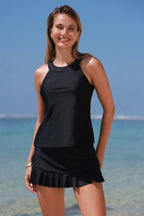 Black Ruffle High Waist Beachwear Skirt